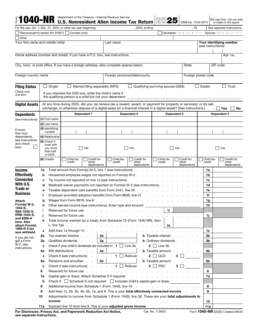 Form 1040-NR